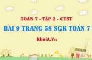 Bài 9 trang 58 SGK Toán 7 tập 2 Chân trời sáng tạo